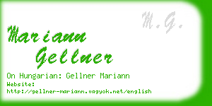 mariann gellner business card